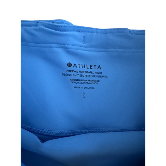 Athleta Interval High Rise Perforated Tight Blue, Size L NWT - Picture 5 of 5